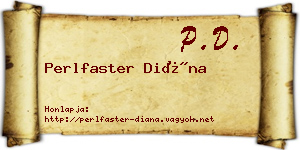 Perlfaster Diána névjegykártya